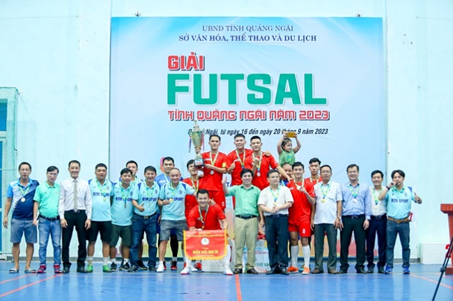 Thành phố Quảng Ngãi vô địch Giải bóng đá Futsal tỉnh năm 2023